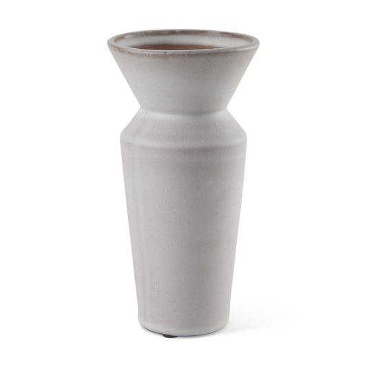 10" Cream Ceramic Table Vase