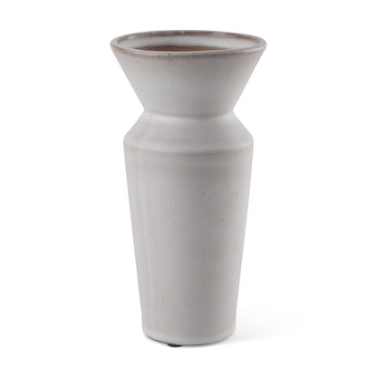 10" Cream Ceramic Table Vase