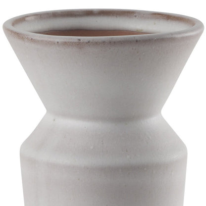 10" Cream Ceramic Table Vase