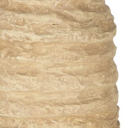 18" Beige Paper Mache Table Vase