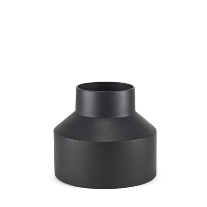 8" Black Tulip Metal Table Vase
