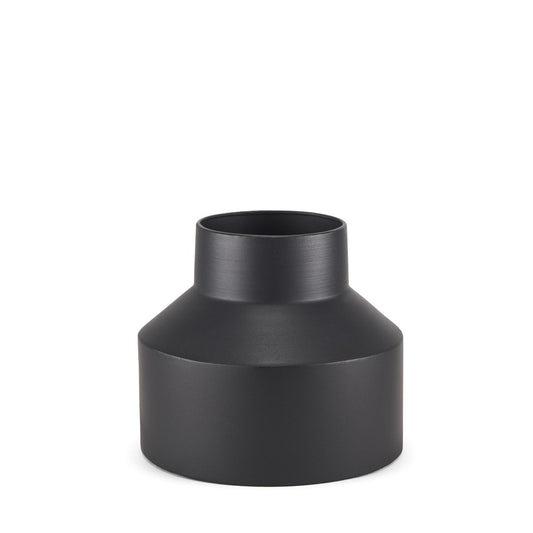 8" Black Tulip Metal Table Vase