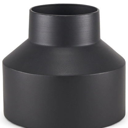 8" Black Tulip Metal Table Vase