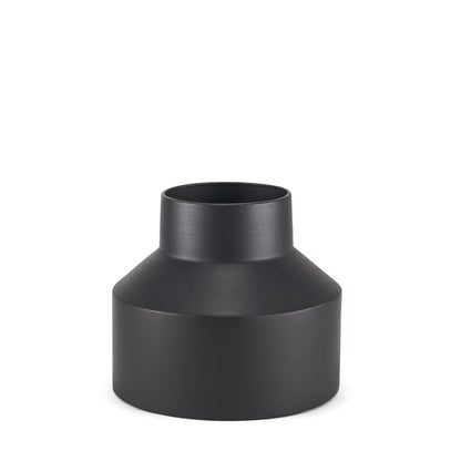 8" Black Tulip Metal Table Vase