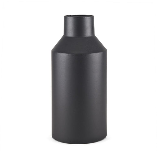 14" Black Metal Table Vase