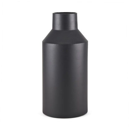 14" Black Metal Table Vase