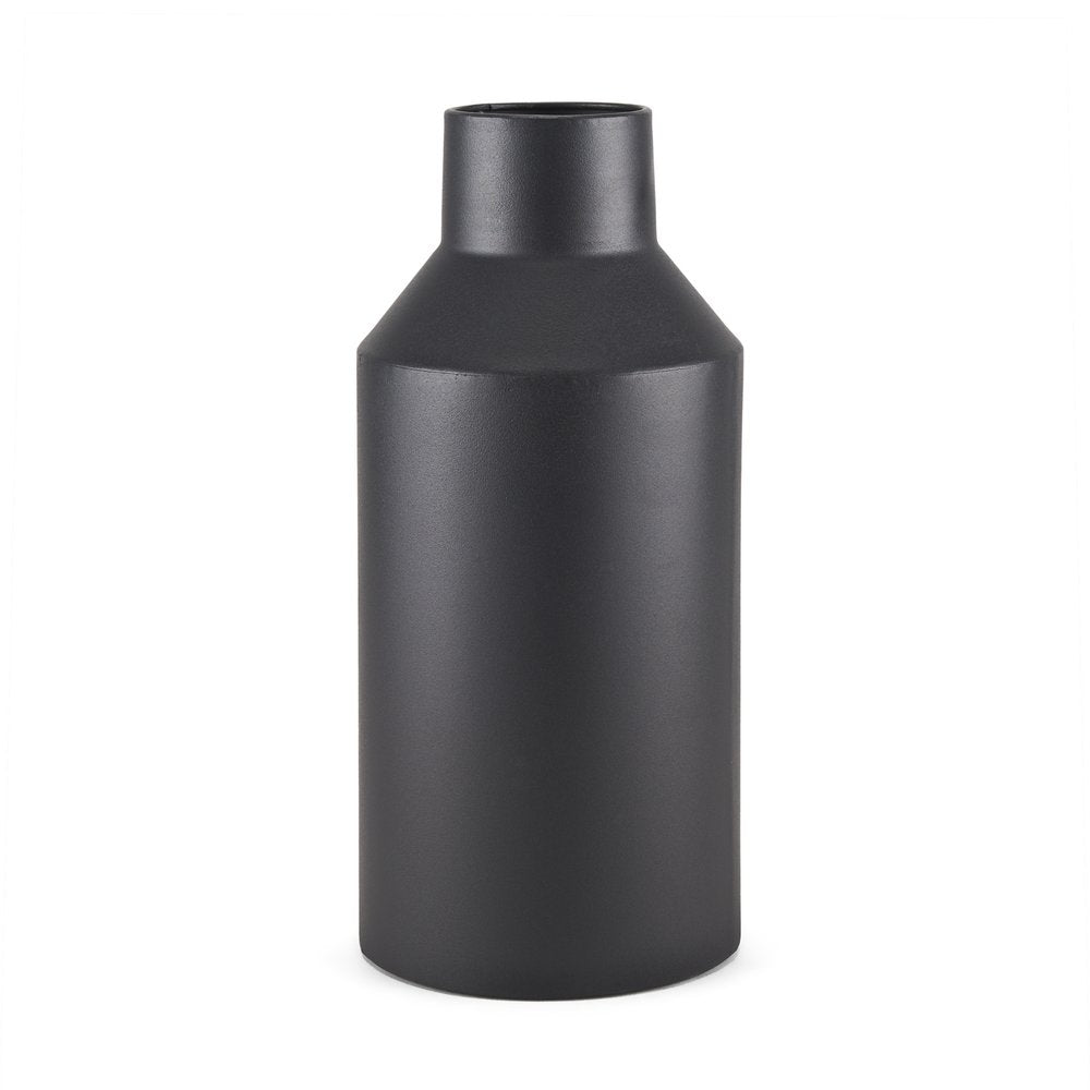 14" Black Metal Table Vase