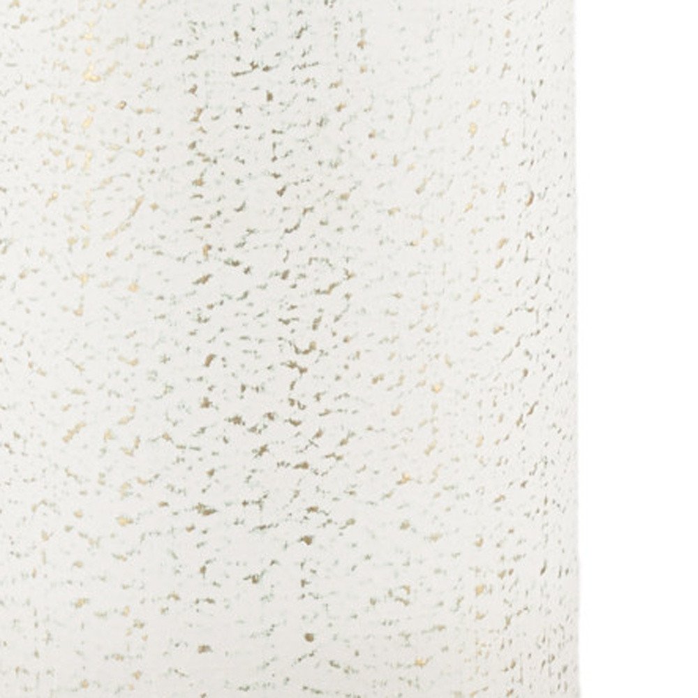 13" Off White And Gold Metal Cylinder Table Vase