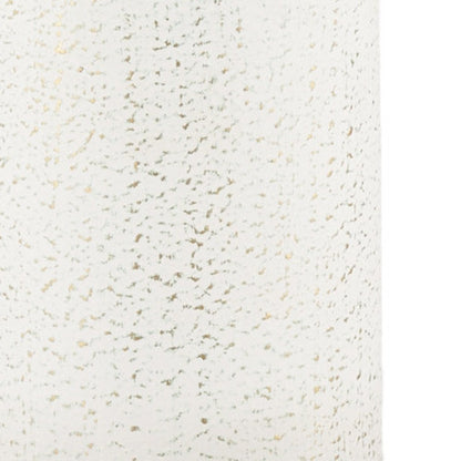 13" Off White And Gold Metal Cylinder Table Vase