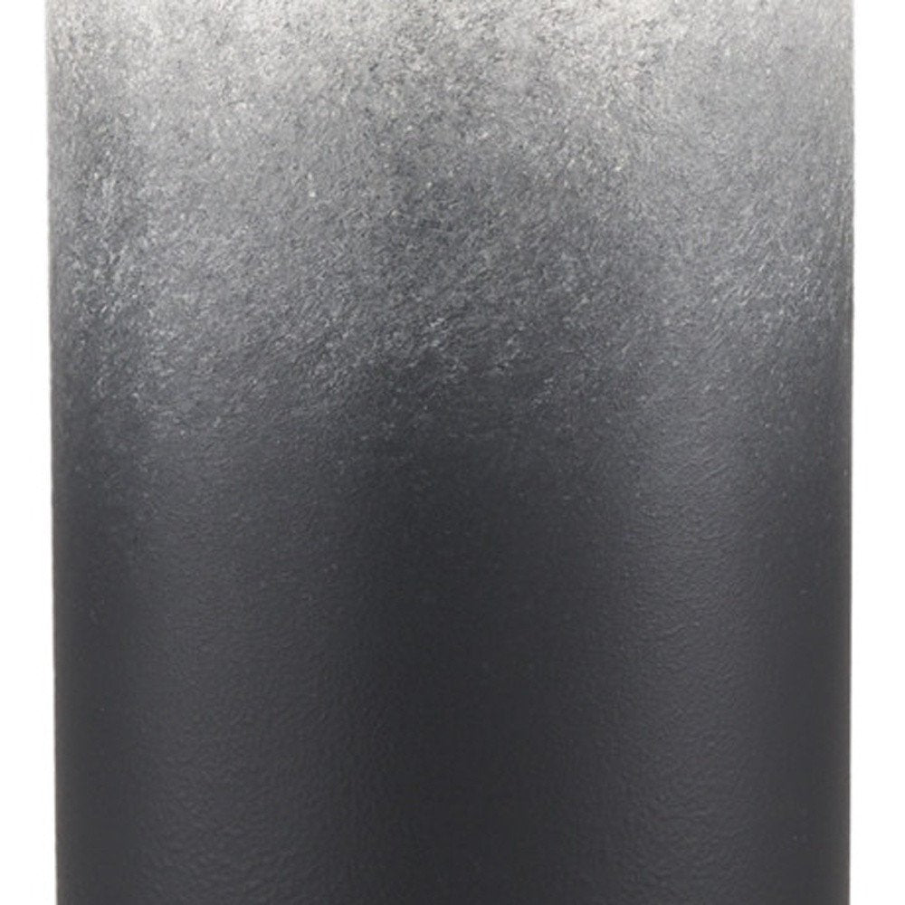 20" Black And White Ombre Metal Table Vase