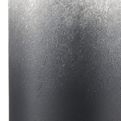 24" Black And White Ombre Metal Table Vase