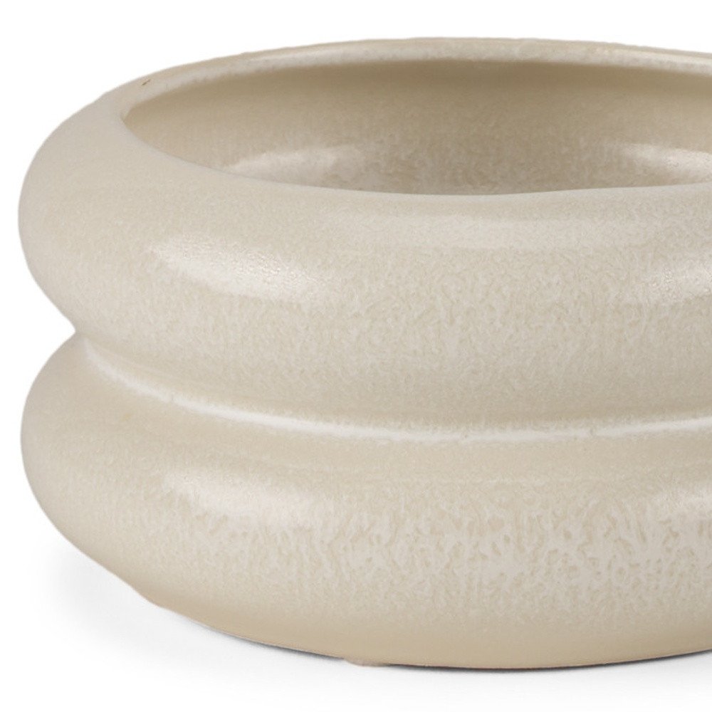 4" Cream Cylinder Ceramic Table Vase