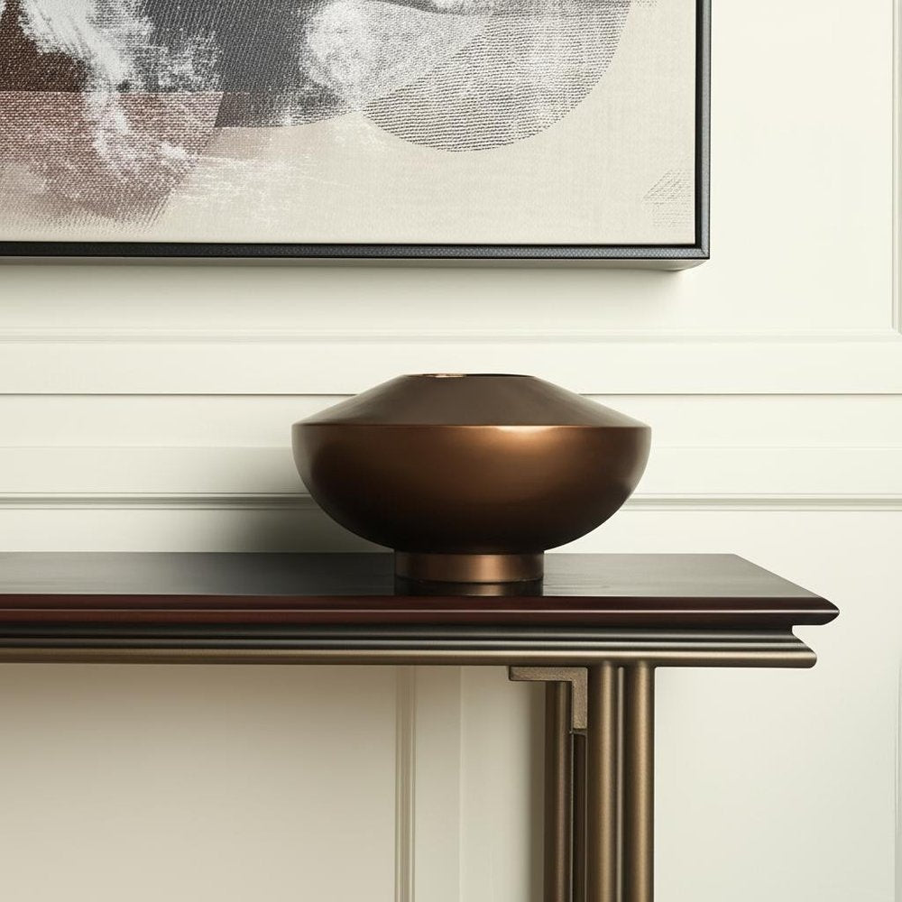 6" Antiqued Bronze Metal Table Vase