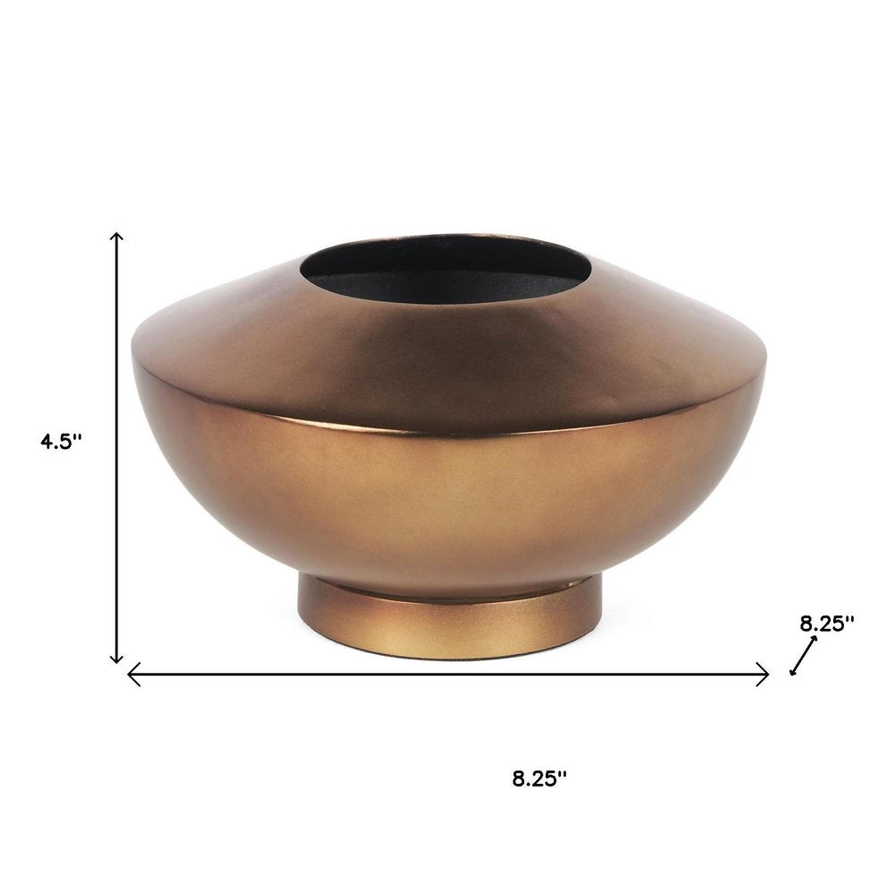 5" Antiqued Bronze Metal Table Vase