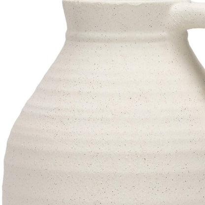 15" Off White Ceramic Jug Table Vase