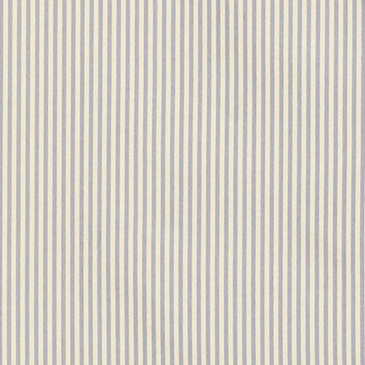 SCHUMACHER FABRIC  CHROMA CHAREE SILK STRIPE   BLUE AND WHITE   - 60921