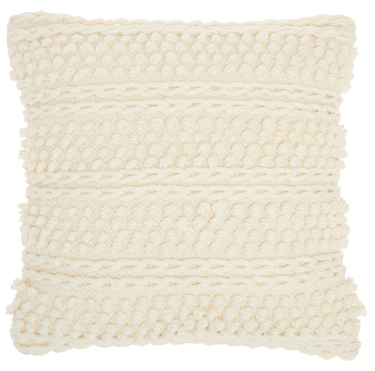 NOURISON HOME   18" x 18" Mina Victory Farmhouse Ivory    - 798019076368