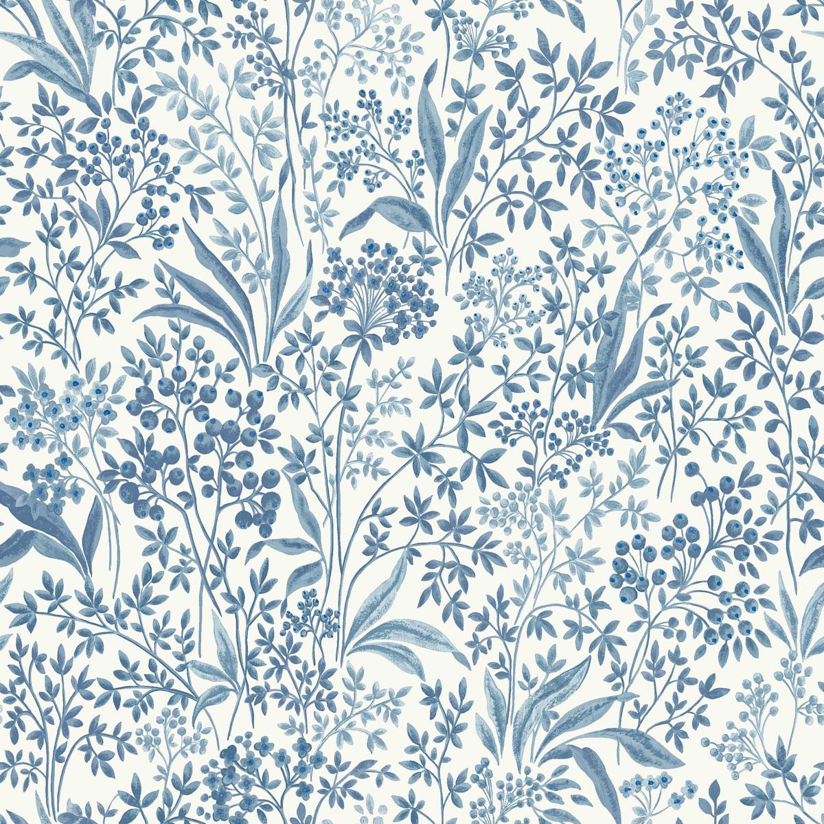 SCHUMACHER WALLCOVERING  BORASTAPETER NOCTURNE   BLUE AND WHITE   - 6145