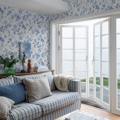 SCHUMACHER  Borastapeter BLOMSLINGA   BLUE , WHITE   - 6146