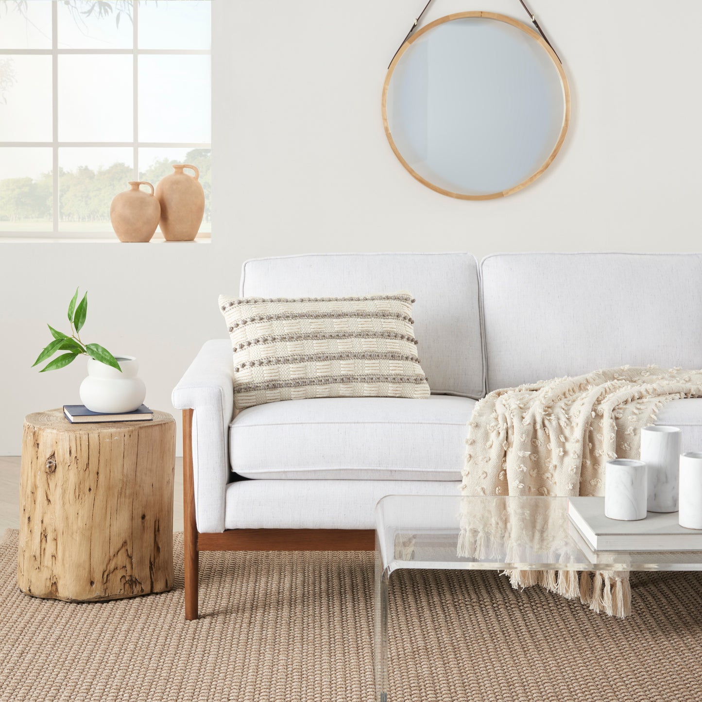 NOURISON HOME   12" x 20" Mina Victory Farmhouse Lt Grey    - 798019084806