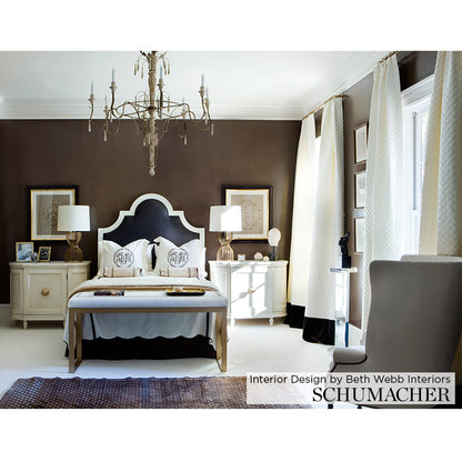 SCHUMACHER  CHROMA THAYER MATELASS?? LINEN MATELASS?? MATELASS?? ESPRESSO   - 62154