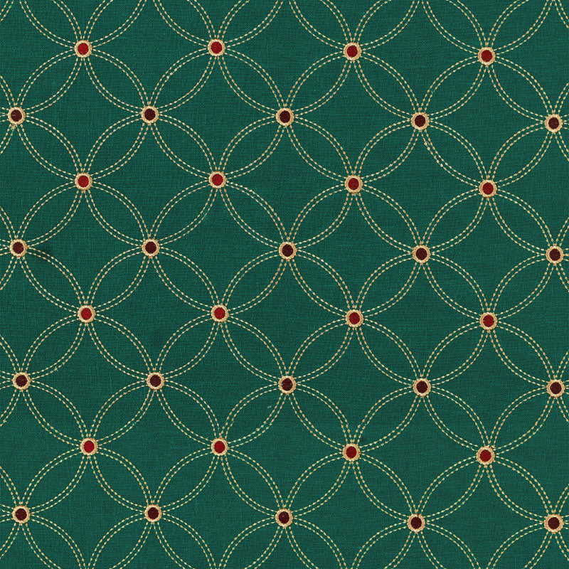 SCHUMACHER  MODERN WOVENS Nexus Embroidery WOVEN WOVEN SMOKY TEAL   - 62252