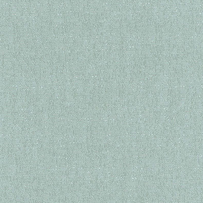 Close-up of pale teal fabric with a fine linen-like weave and soft texture.