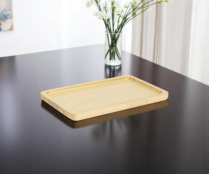 12" Natural Solid Wood Handmade Vanity Tray