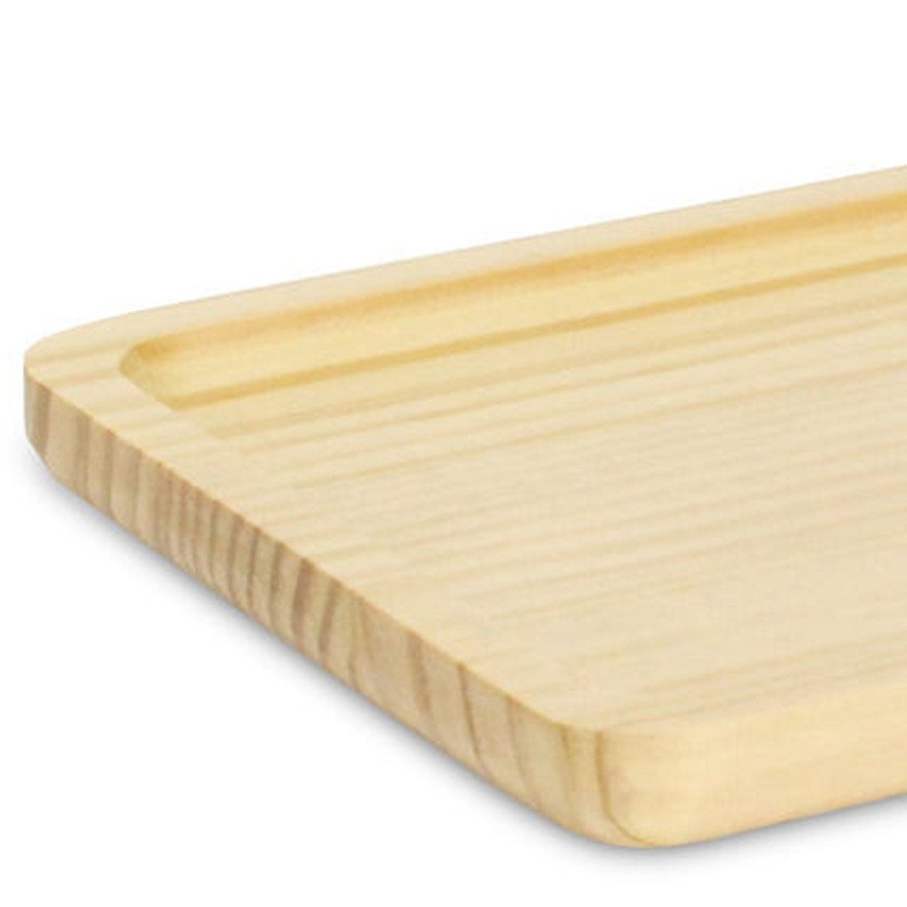 12" Natural Solid Wood Handmade Vanity Tray