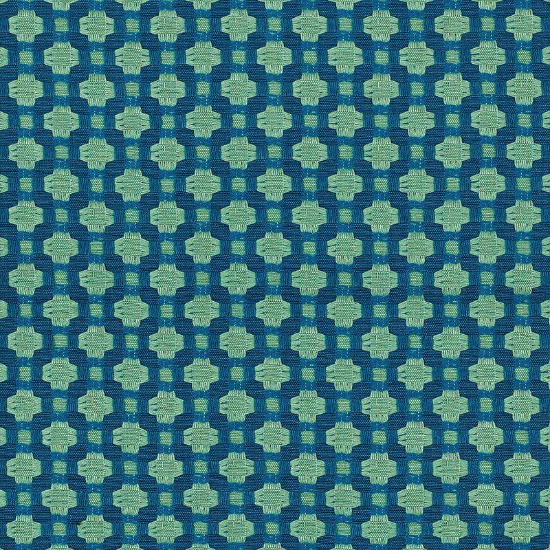 SCHUMACHER  ESSENTIALS: SMALL-SCALE UPHOLSTERY BETWIXT PATTERNED WOVENS PATTERNED WOVENS PEACOCK/SEAGLASS   - 62613