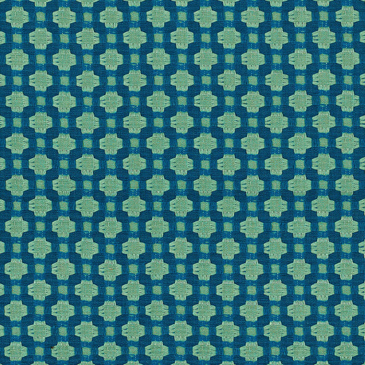 SCHUMACHER  ESSENTIALS: SMALL-SCALE UPHOLSTERY BETWIXT PATTERNED WOVENS PATTERNED WOVENS PEACOCK/SEAGLASS   - 62613