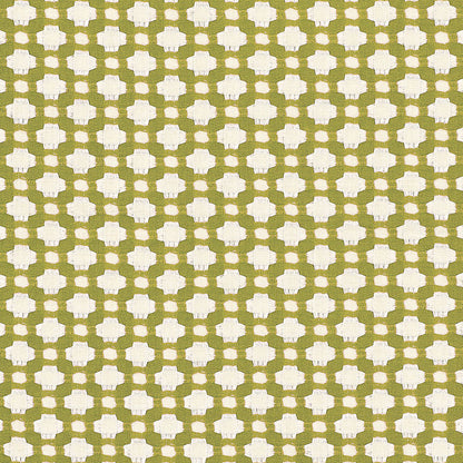 SCHUMACHER  ESSENTIALS: SMALL-SCALE UPHOLSTERY BETWIXT PATTERNED WOVENS PATTERNED WOVENS GRASS/IVORY   - 62614