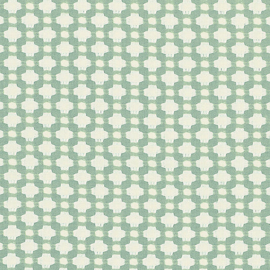 SCHUMACHER  ESSENTIALS: SMALL-SCALE UPHOLSTERY BETWIXT PATTERNED WOVENS PATTERNED WOVENS WATER/IVORY   - 62615