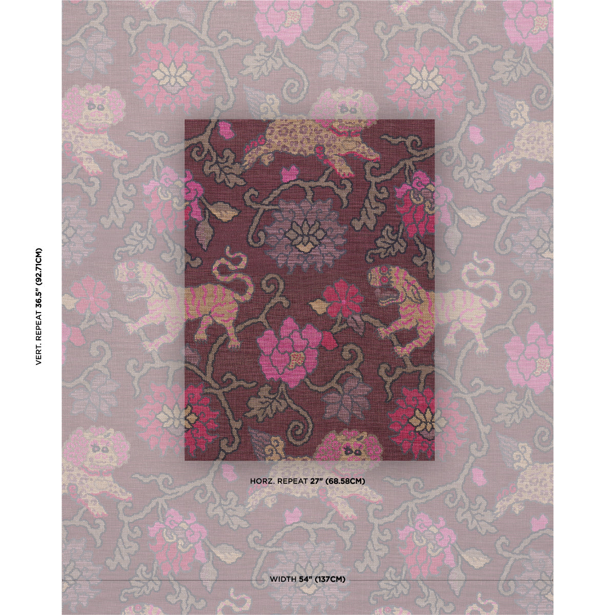 SCHUMACHER  SCHUMACHER CLASSICS KHOTAN WEAVE PATTERN WOVENS PATTERN WOVENS AUBERGINE   - 62683