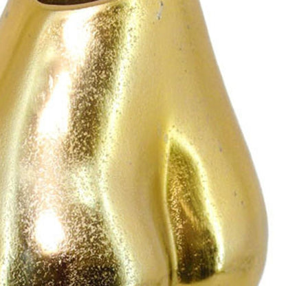14" Gold Cast Aluminum Female Form Table Vase