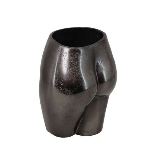 8" Antiqued Bronze Cast Aluminum Female Form Table Vase