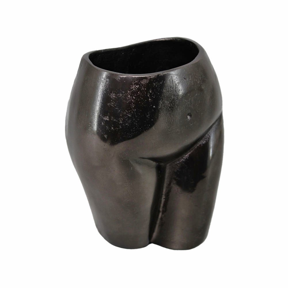 8" Antiqued Bronze Cast Aluminum Female Form Table Vase