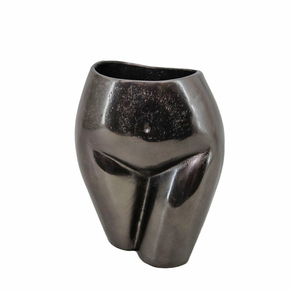 8" Antiqued Bronze Cast Aluminum Female Form Table Vase