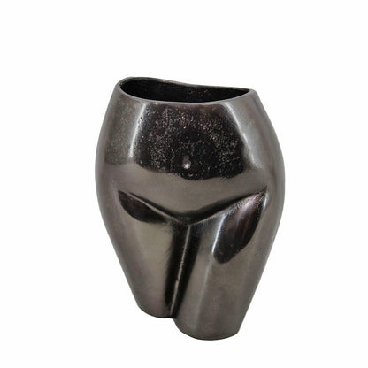 8" Antiqued Bronze Cast Aluminum Female Form Table Vase