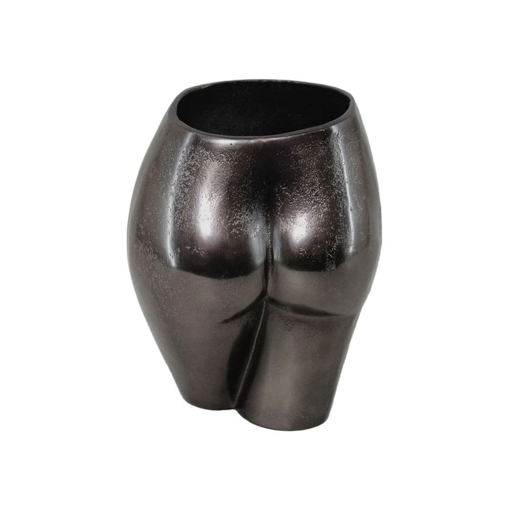 8" Antiqued Bronze Cast Aluminum Female Form Table Vase