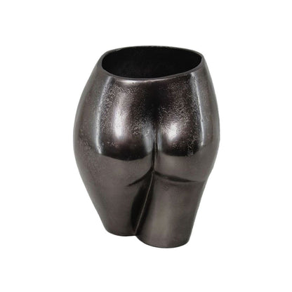 8" Antiqued Bronze Cast Aluminum Female Form Table Vase