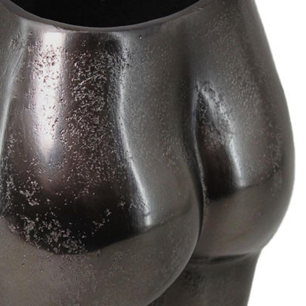 8" Antiqued Bronze Cast Aluminum Female Form Table Vase