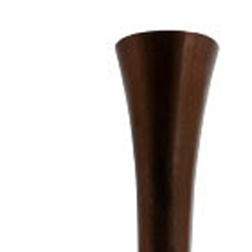 50" Burnished Brown Aluminum Floor Vase