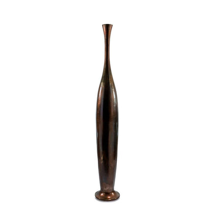 41" Burnished Brown Aluminum Floor Vase