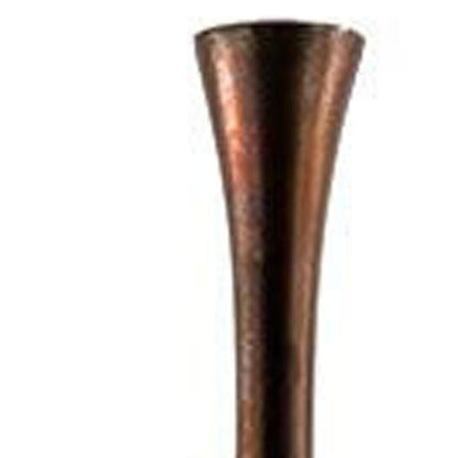 41" Burnished Brown Aluminum Floor Vase