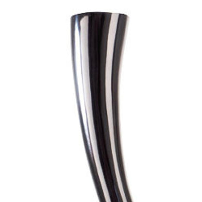39" Silver Trumpet Aluminum Floor Vase