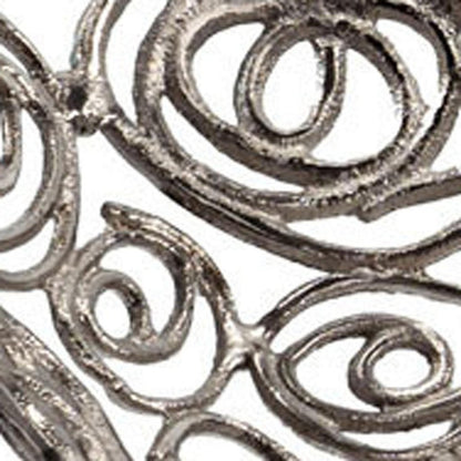 20" Gold Aluminum Abstract Circles Oval Decorative Bowl