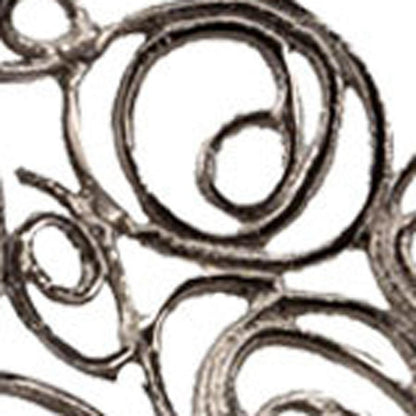 20" Gold Aluminum Abstract Circles Oval Decorative Bowl