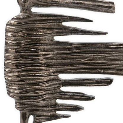 12" Bronze Aluminum Blown Away Woman Tabletop Sculpture