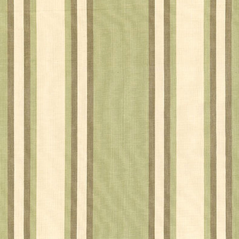 SCHUMACHER  PERENNIAL FAVORITES SENECA COTTON STRIPE PATTERN WOVENS PATTERN WOVENS GREEN TEA/MOCHA   - 62983